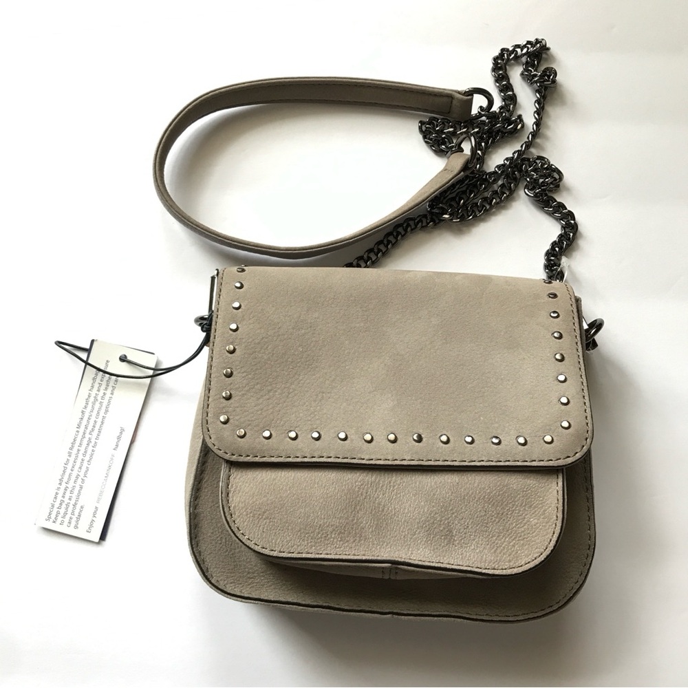 NWT Rebecca Minkoff Moonwalking Small Saddle Bag with Chain Strap